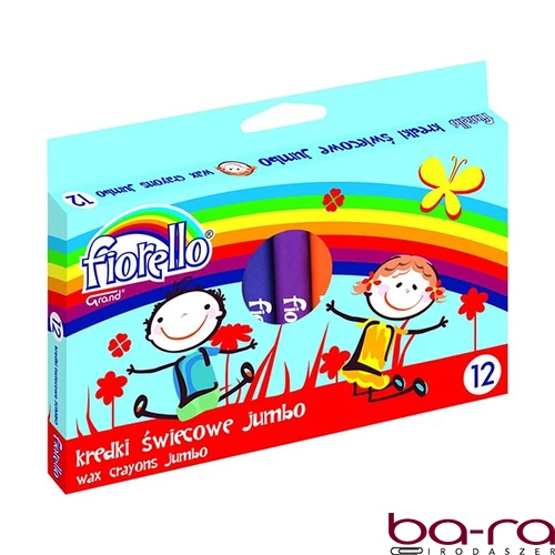 Zsírkréta FIORELLO Jumbo kerek 12 színű