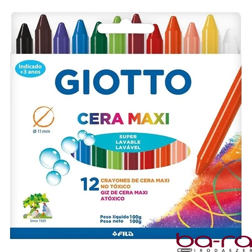 Zsírkréta GIOTTO Cera maxi kerek hegyezett 12 színű