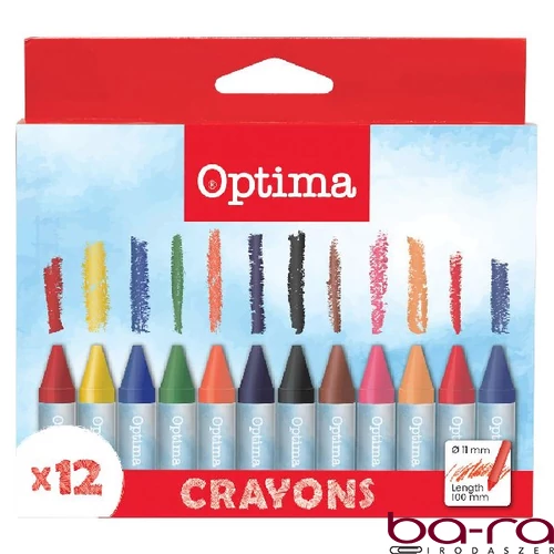 Zsírkréta OPTIMA Max Jumbo kerek 12 színű
