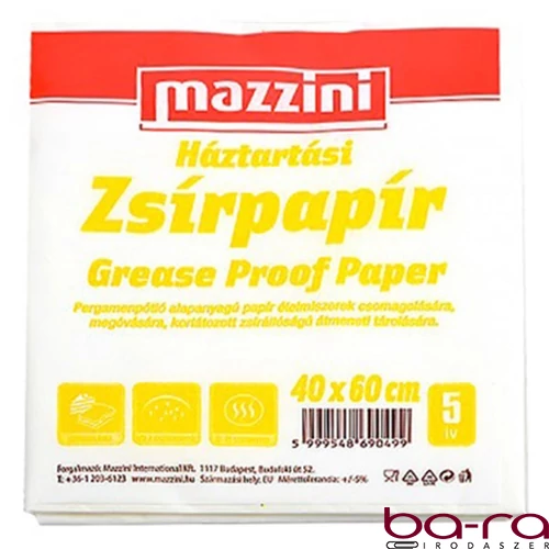 Zsírpapír MAZZINI 40x60cm 5 íves