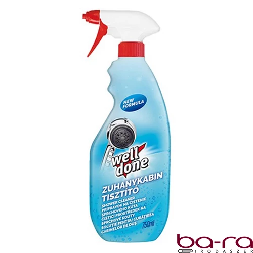 Zuhanykabin tisztító WELL DONE szórófejes 750ml